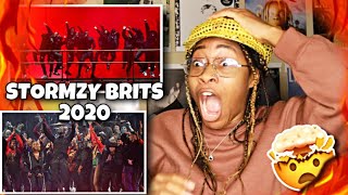 AMERICAN REACTS TO STORMZY LIVE AT THE BRITS 2020 Heavy is the Head amp Anybody  🔥😭  Favour [upl. by Nitsrik]