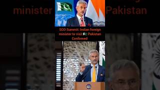 SCO summit Indian foreign minister to visit Pakistan [upl. by Bernj249]