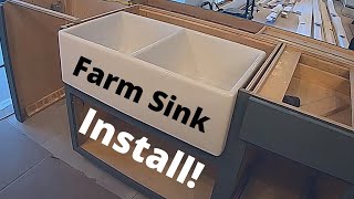 How to Install a Farmhouse Sink in a Kitchen Cabinet [upl. by Otter]