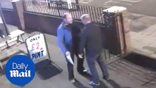 CCTV captures moment before man kills friend with a single punch [upl. by Darrej]