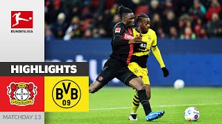 Hard Fight in the Top Game  Bayer Leverkusen  Dortmund 11  Highlights  MD 13 – Bundesliga [upl. by Alliehs286]