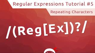 Regular Expressions RegEx Tutorial 5  Repeating Characters [upl. by Carmella]