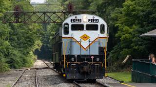 Vintage ALCO on Steamtown Excursion in Moscow PA [upl. by Esiocnarf758]