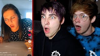 Reacting to HORRIFYING Tik Toks Pt 5  Colby Brock [upl. by Lemmie943]