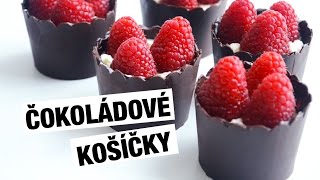 RECEPT  Čokoládové košíčky s malinami [upl. by Lira]