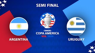 Argentina vs Uruguay  Copa America 24 Semi Final  4K60hz [upl. by Aiasi54]