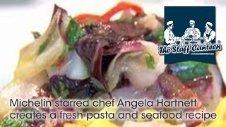 Michelin starred chef Angela Hartnett creates a fresh pasta and seafood recipe [upl. by Bortman]