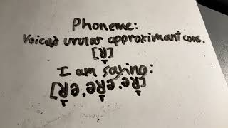 ʁ̞ voiced uvular approximant consonant [upl. by Yeltsew]