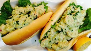 Tasty Creamy Shrimp Roll Sandwich Recipe  ThymeWithApril [upl. by Cordier]