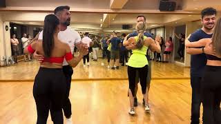 Bachata class with Kike UItrera  Myrto Misyri [upl. by Ezitram]