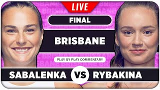 SABALENKA vs RYBAKINA • Brisbane International 2024 Final • LIVE Tennis PlaybyPlay Stream [upl. by Eisaj]