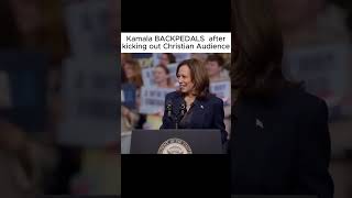 Kamala BACKPEDALS after kicking out Christian Audience [upl. by Aleta]