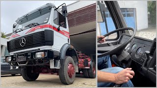 MercedesBenz SK 1729 V8 DRIVING and V8 SOUND Oldtimer Lkw [upl. by Anahcar]