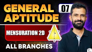 General Aptitude 07  Mensuration 2D  All Branches  GATE 2025 Series [upl. by Steffin]