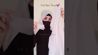 One minute Niqab Tutorial  Hijab style  Saudi Niqab Tutorial  zainab [upl. by Rebme627]