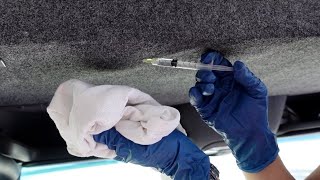 QUICK TIPS How we Fixed Sagging Fabric on our Headliner Shelf [upl. by Ahcsatan]