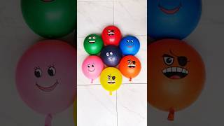 Popping 7 Emoticon Colorful Balloons Reverse Asmr Satisfying balloonpop balloonpopping [upl. by Eikkin696]