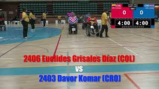 Póvoa de Varzim World Boccia Cup 11072024 Euclides Grisales Díaz 🇨🇴 vs Davor Komar 🇭🇷 BC4 [upl. by Aibsel]