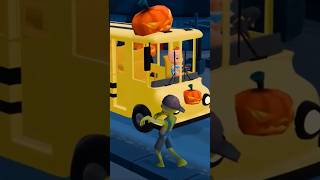 A zombie riding in the bus  Halloween Night Fun 🫢 🤣 halloween cartoon funny kids [upl. by Swerdna172]