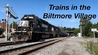 Trains in the Biltmore Village Pre Hurricane Helene [upl. by Burnight]