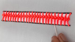 New Simple Border Line Stitch for Beginners  Border Line Embroidery Classes for Beginners [upl. by Aehsrop]