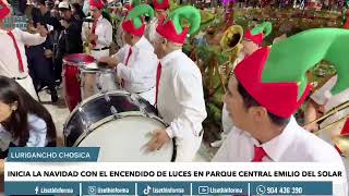 Inicia la navidad en Lurigancho Chosica con el encendido de luces en parque Emilio del Solar [upl. by Orvil]