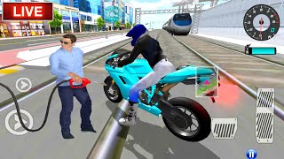 3D Driving Class  Bullet Train Vs Motorbike2  Best Motorcycle Game 2024 [upl. by Flower296]