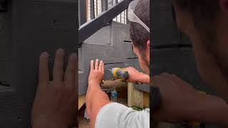 Building a deck  Deck Skirting construction diy shorts [upl. by Darcie]