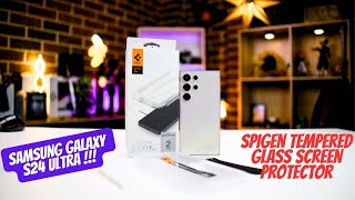 Best Screen Protector S24 Ultra  Spigen Tempered Glass Screen Protector [upl. by Imhsar]