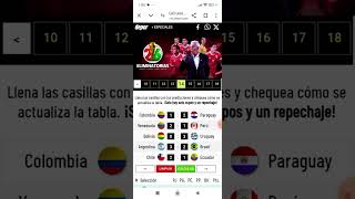 Use la calculadora del mundial 2026 😆😎🇦🇷🇨🇴🇺🇾🇧🇷🇪🇨🇵🇾🇧🇴🇻🇪🇵🇪🇨🇱 [upl. by Kcirddec121]