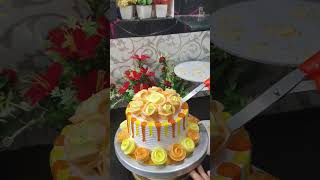 Orange Yellow Cake shorts trending youtubeshorts [upl. by Agnesse]