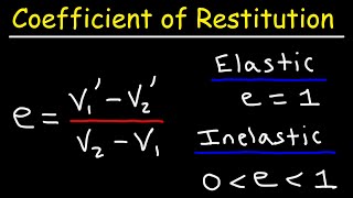 Coefficient of Restitution  Inelastic Collisions and Elastic Collisions  Physics [upl. by Nnylrebma122]