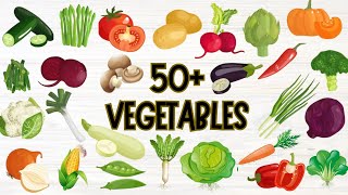 Learn Vegetables for Kids  50 Vegetables Name in English Fun and Educational Video  Kids Stuffz [upl. by Fredelia]