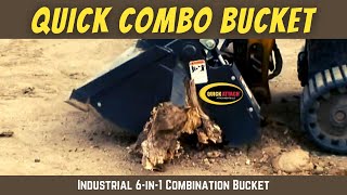 Quick Attach Combo 6 in 1 Combination Bucket Skidsteer [upl. by Sudnor]