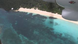 Flying over Vatulele Island Resort Fiji [upl. by Aynek]