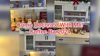 Come Decorate My Coffee Bar Christmas 2024 [upl. by Ynor]