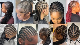 Extremely Gorgeous Stylish amp Unique Cornrow Stitch Braids Hairstyles for Black WomenGhana Braids [upl. by Aneda]