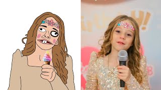 Nastya Happy Birthday Song Funny Drawing Meme  Like Nastya [upl. by Hamner]