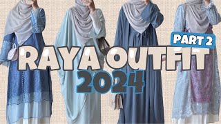 SHOPEE HAUL RAYA OUTFIT 2024 PART 2 [upl. by Naujej]