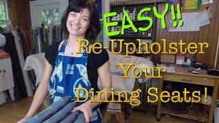 How to Reupholster your Dining Seats [upl. by Ahsilem164]