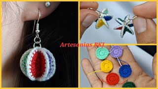 Paso a paso para hacer aretes de esferas  TUTORIAL christmas earrings [upl. by Araeic]