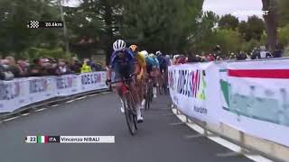 Nibali attack  attacco di Nibali ai mondiali di Imola 2020 [upl. by Perl570]