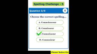 Spelling Challenge 5 [upl. by Kaleena608]