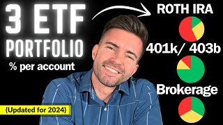 Investing Best 3 ETF Portfolio in ROTH IRA vs Brokerage vs 401k [upl. by Ecidnak]