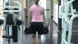 Farmers Walk Demonstration with Dumbbells [upl. by Roana524]