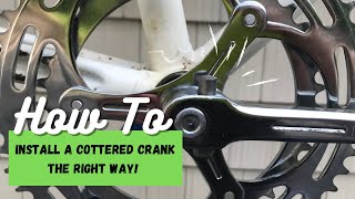 How To Install A Cottered Crank Arm The Right Way With Or Without A Press [upl. by Neyugn]