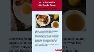 Polish Speech Speeds English full breakfast  Angielskie Śniadanie [upl. by Bowne]