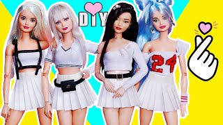 Barbie Doll Clothes Crafts Blackpink Edition 🫰🏻 Make Your Dolls Look Like the KPop Superstars [upl. by Aracal]