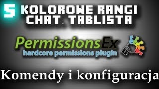 5 Konfiguracja PermissionsEX kolorowe rangi EssentialsChat [upl. by Lauretta707]