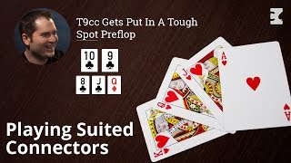 Poker Strategy Playing Suited Connectors in a 3 Bet Pot [upl. by Naedan]